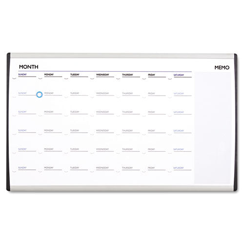 Quartet® wholesale. Magnetic Dry-erase Calendar, 18 X 30, White Surface, Silver Aluminum Frame. HSD Wholesale: Janitorial Supplies, Breakroom Supplies, Office Supplies.