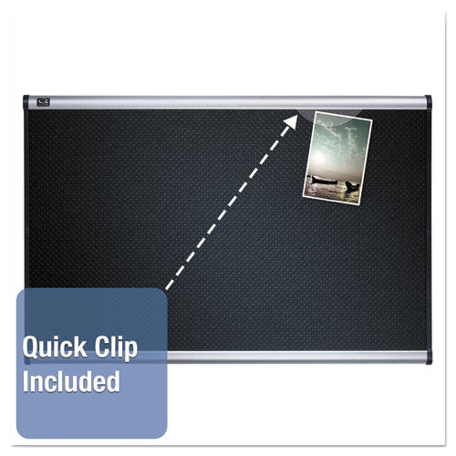Quartet® wholesale. Prestige Embossed Foam Bulletin Board, 36 X 24, Black, Aluminum Frame. HSD Wholesale: Janitorial Supplies, Breakroom Supplies, Office Supplies.