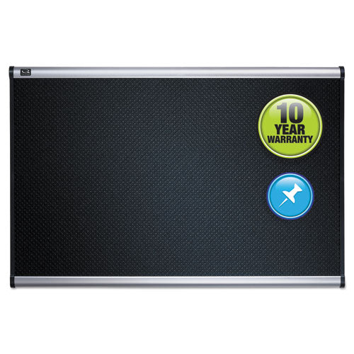 Quartet® wholesale. Prestige Embossed Foam Bulletin Board, 36 X 24, Black, Aluminum Frame. HSD Wholesale: Janitorial Supplies, Breakroom Supplies, Office Supplies.