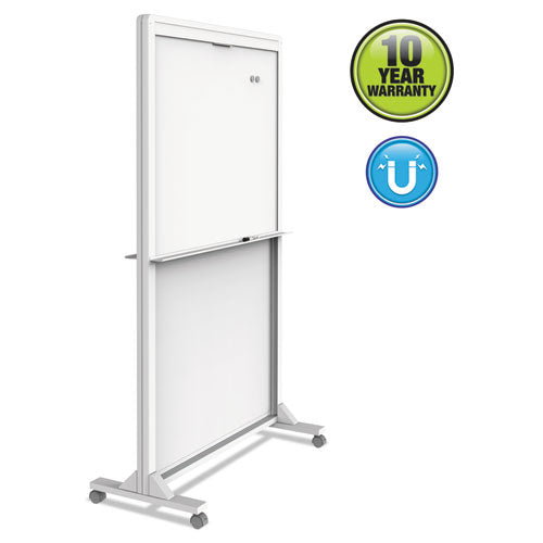 Quartet® wholesale. Motion Dual-track Mobile Magnetic Dry-erase Easel, Two 40 1-2 X 34 Panels, White. HSD Wholesale: Janitorial Supplies, Breakroom Supplies, Office Supplies.