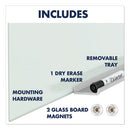 Quartet® wholesale. Invisamount Magnetic Glass Marker Board, Frameless, 39" X 22", White Surface. HSD Wholesale: Janitorial Supplies, Breakroom Supplies, Office Supplies.