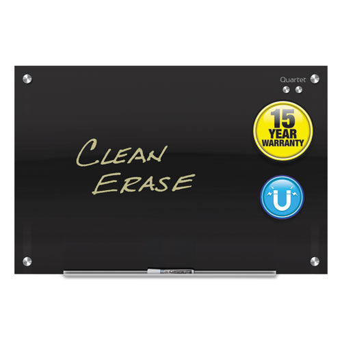 Quartet® wholesale. Infinity Black Glass Magnetic Marker Board, 72 X 48. HSD Wholesale: Janitorial Supplies, Breakroom Supplies, Office Supplies.