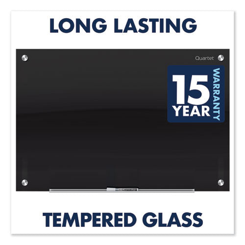 Quartet® wholesale. Infinity Black Glass Magnetic Marker Board, 72 X 48. HSD Wholesale: Janitorial Supplies, Breakroom Supplies, Office Supplies.