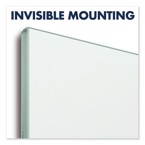 Quartet® wholesale. Invisamount Magnetic Glass Marker Board, Frameless, 74" X 42", White Surface. HSD Wholesale: Janitorial Supplies, Breakroom Supplies, Office Supplies.