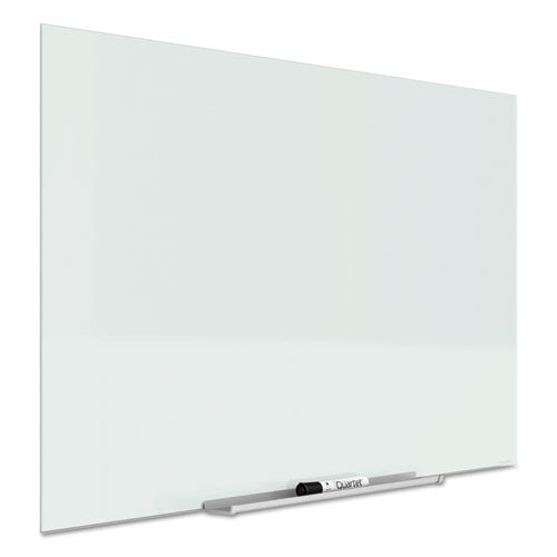 Quartet® wholesale. Invisamount Magnetic Glass Marker Board, Frameless, 74" X 42", White Surface. HSD Wholesale: Janitorial Supplies, Breakroom Supplies, Office Supplies.