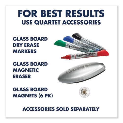 Quartet® wholesale. Invisamount Magnetic Glass Marker Board, Frameless, 85" X 48", White Surface. HSD Wholesale: Janitorial Supplies, Breakroom Supplies, Office Supplies.