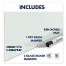 Quartet® wholesale. Invisamount Magnetic Glass Marker Board, Frameless, 85" X 48", White Surface. HSD Wholesale: Janitorial Supplies, Breakroom Supplies, Office Supplies.