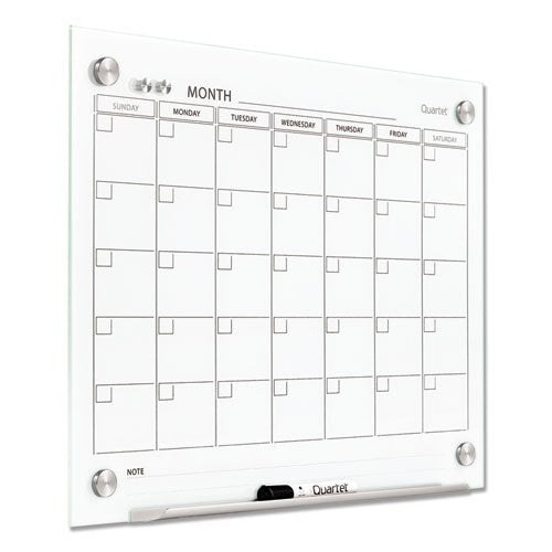 Quartet® wholesale. Infinity Magnetic Glass Calendar Board, 24 X 18. HSD Wholesale: Janitorial Supplies, Breakroom Supplies, Office Supplies.