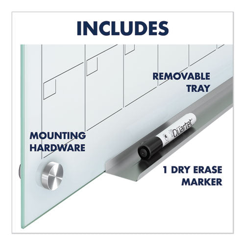 Quartet® wholesale. Infinity Magnetic Glass Calendar Board, 24 X 18. HSD Wholesale: Janitorial Supplies, Breakroom Supplies, Office Supplies.