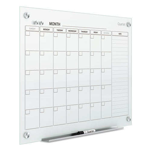 Quartet® wholesale. Infinity Magnetic Glass Calendar Board, 36 X 24. HSD Wholesale: Janitorial Supplies, Breakroom Supplies, Office Supplies.