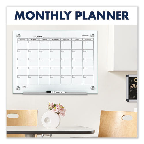 Quartet® wholesale. Infinity Magnetic Glass Calendar Board, 36 X 24. HSD Wholesale: Janitorial Supplies, Breakroom Supplies, Office Supplies.
