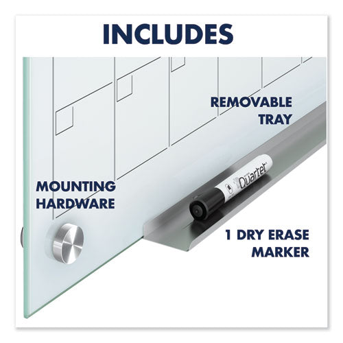 Quartet® wholesale. Infinity Magnetic Glass Calendar Board, 36 X 24. HSD Wholesale: Janitorial Supplies, Breakroom Supplies, Office Supplies.