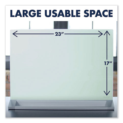 Quartet® wholesale. Desktop Magnetic Glass Dry-erase Panel, 23" X 17", White. HSD Wholesale: Janitorial Supplies, Breakroom Supplies, Office Supplies.