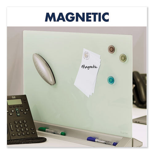 Quartet® wholesale. Desktop Magnetic Glass Dry-erase Panel, 23" X 17", White. HSD Wholesale: Janitorial Supplies, Breakroom Supplies, Office Supplies.