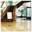 Quartet® wholesale. Improv Lobby Clip-frame Pedestal Sign, 18 X 24 Frame, 54" High, Aluminum. HSD Wholesale: Janitorial Supplies, Breakroom Supplies, Office Supplies.