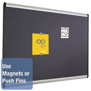 Quartet® wholesale. Prestige Plus Magnetic Fabric Bulletin Board, 36 X 24, Aluminum Frame. HSD Wholesale: Janitorial Supplies, Breakroom Supplies, Office Supplies.