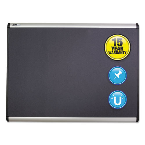Quartet® wholesale. Prestige Plus Magnetic Fabric Bulletin Board, 36 X 24, Aluminum Frame. HSD Wholesale: Janitorial Supplies, Breakroom Supplies, Office Supplies.