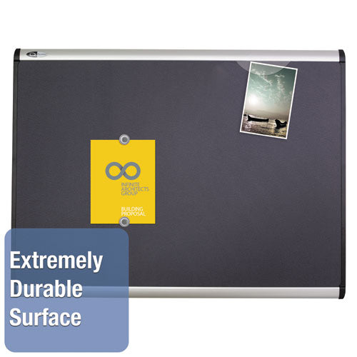 Quartet® wholesale. Prestige Plus Magnetic Fabric Bulletin Board, 48 X 36, Aluminum Frame. HSD Wholesale: Janitorial Supplies, Breakroom Supplies, Office Supplies.