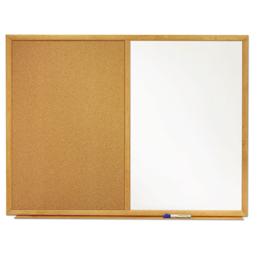 Quartet® wholesale. Bulletin-dry-erase Board, Melamine-cork, 36 X 24, White-brown, Oak Finish Frame. HSD Wholesale: Janitorial Supplies, Breakroom Supplies, Office Supplies.