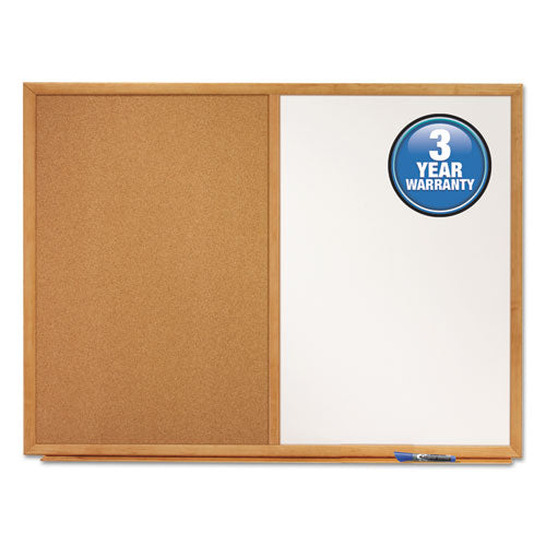 Quartet® wholesale. Bulletin-dry-erase Board, Melamine-cork, 36 X 24, White-brown, Oak Finish Frame. HSD Wholesale: Janitorial Supplies, Breakroom Supplies, Office Supplies.