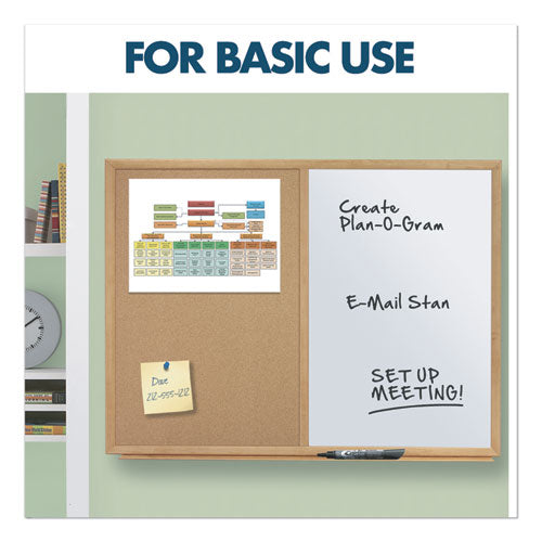 Quartet® wholesale. Bulletin-dry-erase Board, Melamine-cork, 48 X 36, White-brown, Oak Finish Frame. HSD Wholesale: Janitorial Supplies, Breakroom Supplies, Office Supplies.