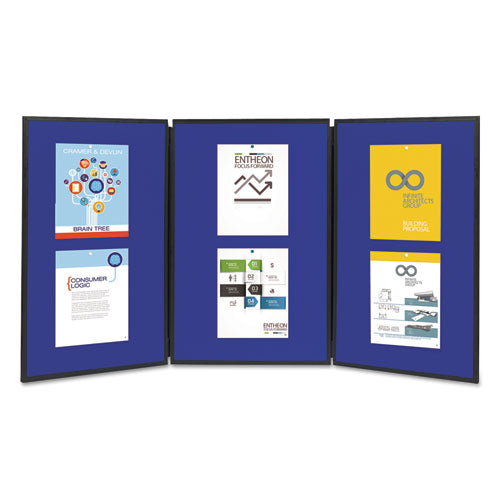 Quartet® wholesale. Show-it! Display System, 72 X 36, Blue-gray Surface, Black Frame. HSD Wholesale: Janitorial Supplies, Breakroom Supplies, Office Supplies.