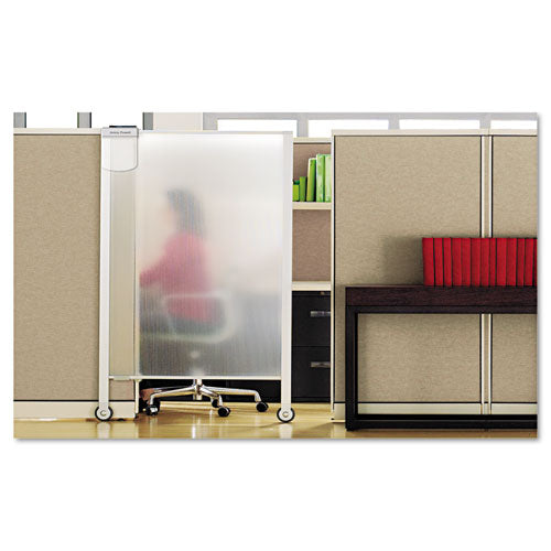 Quartet® wholesale. Premium Workstation Privacy Screen, 38w X 64d, Translucent Clear-silver. HSD Wholesale: Janitorial Supplies, Breakroom Supplies, Office Supplies.
