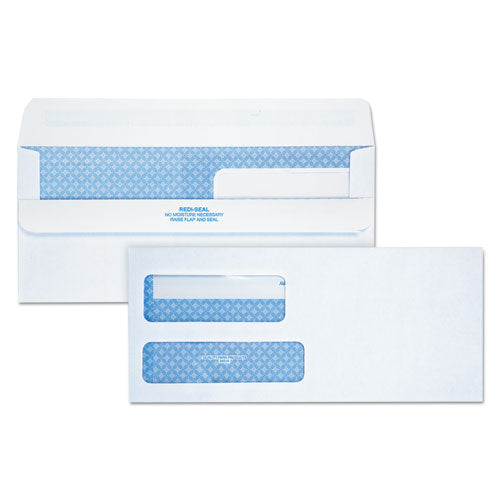 Quality Park™ wholesale. Double Window Redi-seal Security-tinted Envelope,