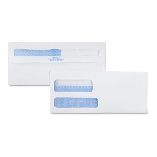 Quality Park™ wholesale. Double Window Redi-seal Security-tinted Envelope,