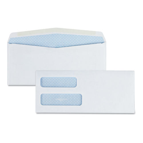 Quality Park™ wholesale. Double Window Security-tinted Check Envelope,