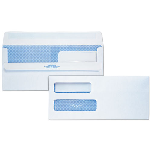 Quality Park™ wholesale. Double Window Redi-seal Security-tinted Envelope,