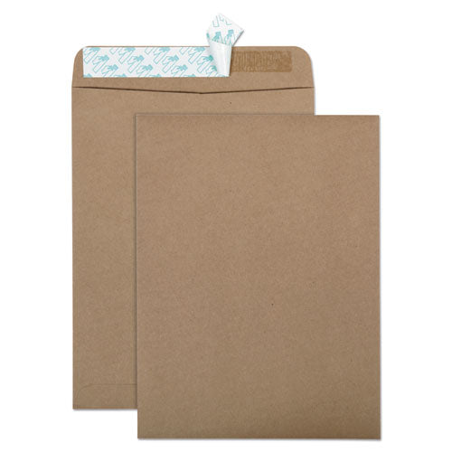 Quality Park™ wholesale. 100% Recycled Brown Kraft Redi-strip Envelope,