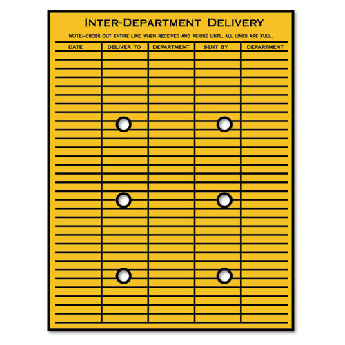 Quality Park™ wholesale. Brown Kraft String And Button Interoffice Envelope,