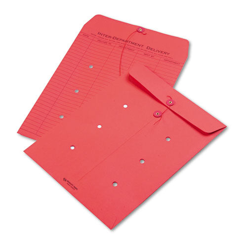 Quality Park™ wholesale. Colored Paper String And Button Interoffice Envelope,