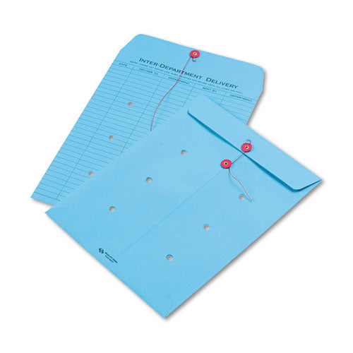 Quality Park™ wholesale. Colored Paper String And Button Interoffice Envelope,