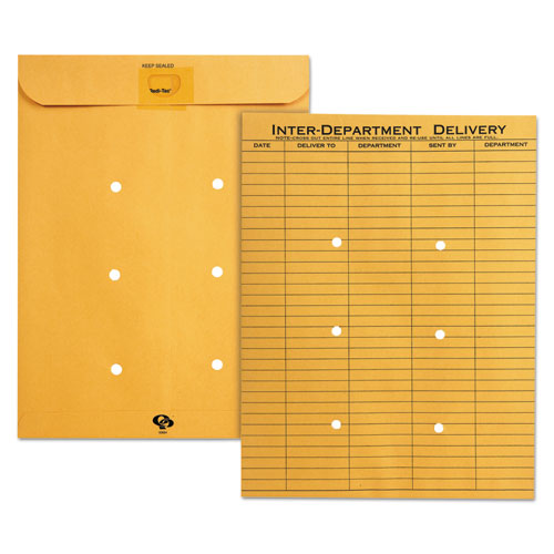 Quality Park™ wholesale. Brown Kraft Resealable Redi-tac Interoffice Envelope,