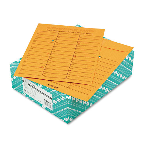 Quality Park™ wholesale. Brown Kraft Redi-tac Box-style Interoffice Envelope,