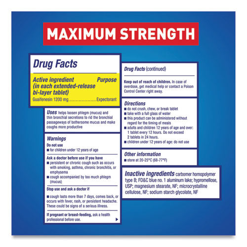 Mucinex® wholesale. Maximum Strength Expectorant, 14 Tablets-box. HSD Wholesale: Janitorial Supplies, Breakroom Supplies, Office Supplies.