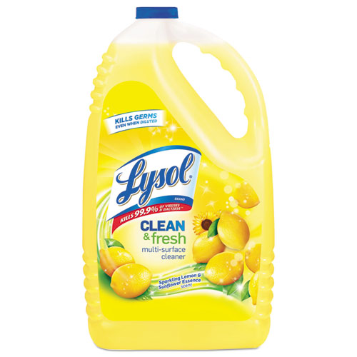 LYSOL® Brand wholesale. Lysol Clean And Fresh Multi-surface Cleaner, Sparkling Lemon And Sunflower Essence, 144 Oz Bottle, 4-carton. HSD Wholesale: Janitorial Supplies, Breakroom Supplies, Office Supplies.