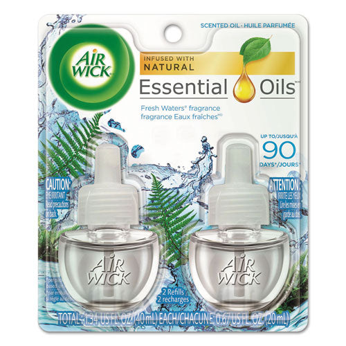 Air Wick® wholesale. Scented Oil Refill, Fresh Waters, 0.67 Oz, 2-pack. HSD Wholesale: Janitorial Supplies, Breakroom Supplies, Office Supplies.