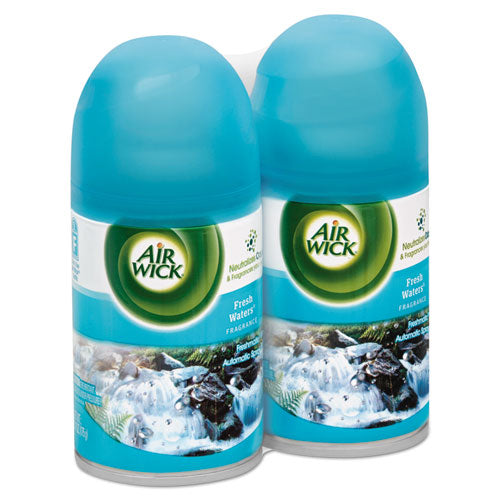 Air Wick® wholesale. Freshmatic Ultra Spray Refill, Fresh Waters, Aerosol, 5.89 Oz, 2-pack 3 Packs-carton. HSD Wholesale: Janitorial Supplies, Breakroom Supplies, Office Supplies.