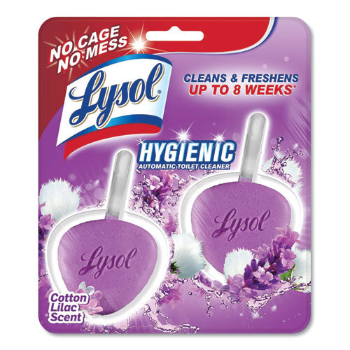 LYSOL® Brand wholesale. Lysol Hygienic Automatic Toilet Bowl Cleaner, Cotton Lilac, 2-pack. HSD Wholesale: Janitorial Supplies, Breakroom Supplies, Office Supplies.