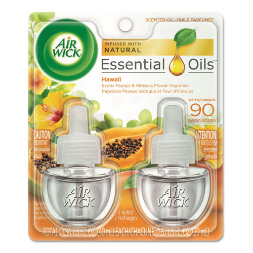 Air Wick® wholesale. Scented Oil Twin Refill, Hawai'i Exotic Papaya-hibiscus Flower, 0.67 Oz, 6-carton. HSD Wholesale: Janitorial Supplies, Breakroom Supplies, Office Supplies.