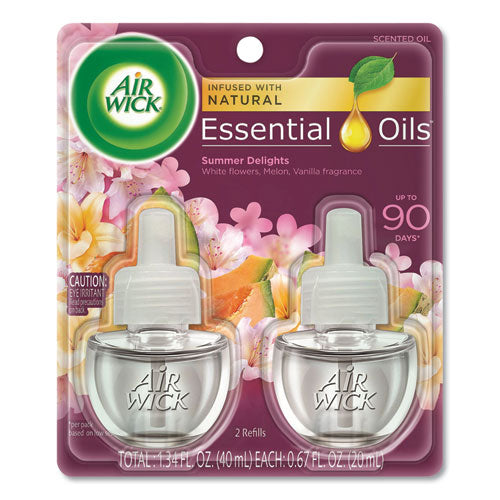 Air Wick® wholesale. Life Scents Scented Oil Refills, Summer Delights, 0.67 Oz, 2-pack. HSD Wholesale: Janitorial Supplies, Breakroom Supplies, Office Supplies.