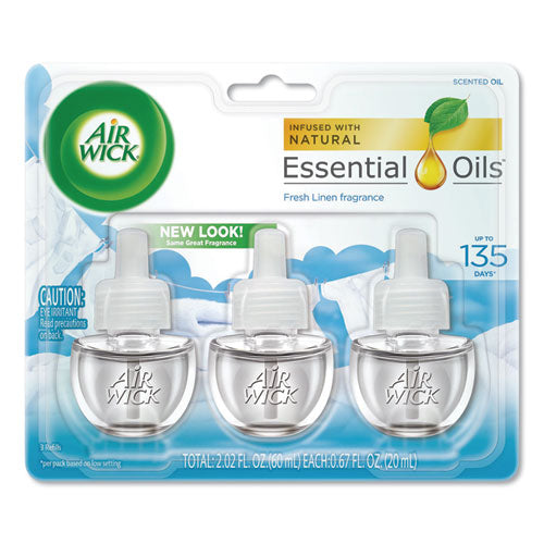 Air Wick® wholesale. Scented Oil Refill, Warming - Fresh Linen, 0.67 Oz, 3-pack, 6 Packs-carton. HSD Wholesale: Janitorial Supplies, Breakroom Supplies, Office Supplies.