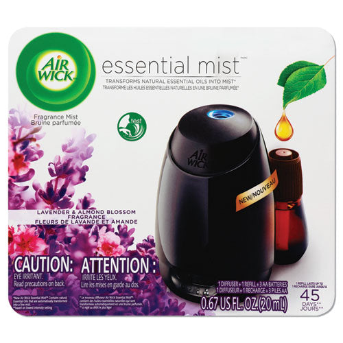 Air Wick® wholesale. Essential Mist Starter Kit, Lavender And Almond Blossom, 0.67 Oz. HSD Wholesale: Janitorial Supplies, Breakroom Supplies, Office Supplies.