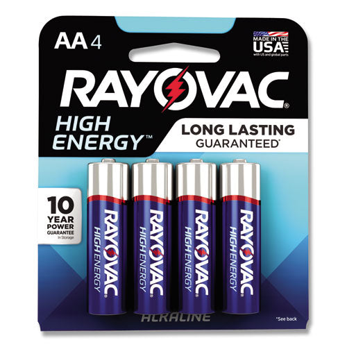 Rayovac® wholesale. RAYOVAC High Energy Premium Alkaline Aa Batteries, 4-pack. HSD Wholesale: Janitorial Supplies, Breakroom Supplies, Office Supplies.