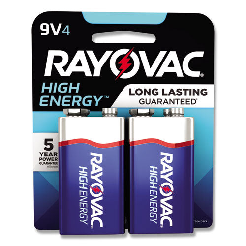 Rayovac® wholesale. RAYOVAC High Energy Premium Alkaline 9v Batteries, 4-pack. HSD Wholesale: Janitorial Supplies, Breakroom Supplies, Office Supplies.