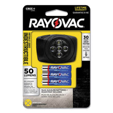 Load image into Gallery viewer, Rayovac® wholesale. RAYOVAC Virtually Indestructible Led Headlight, 3 Aaa Batteries (included), 30 M Projection, Black. HSD Wholesale: Janitorial Supplies, Breakroom Supplies, Office Supplies.