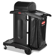 Rubbermaid® Commercial wholesale. Rubbermaid® Executive High Security Janitorial Cleaning Cart, 23.1w X 39.6d X 27.5h, Black. HSD Wholesale: Janitorial Supplies, Breakroom Supplies, Office Supplies.